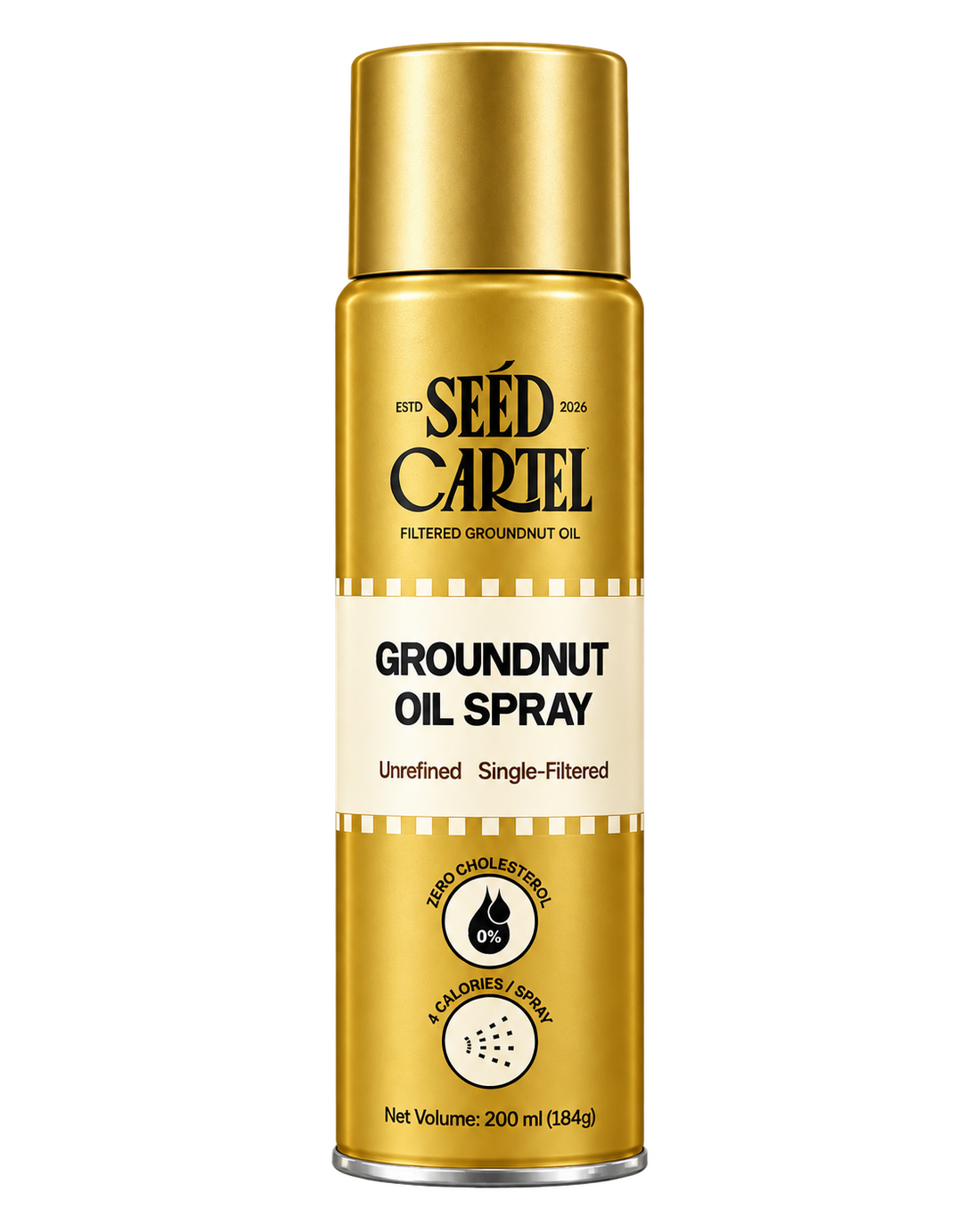 Seed Cartel Filtered Groundnut Oil Spray Can