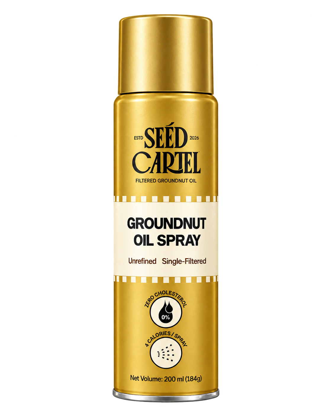 Seed Cartel Filtered Groundnut Oil Spray Can